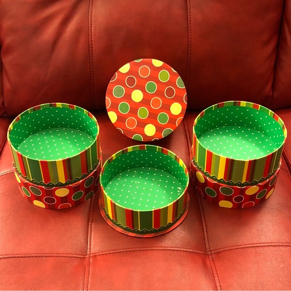 EUC “Punch Studio” Unique 3Tier Yellow, Red & Green Storage container with 1 Top - Picture 6 of 17